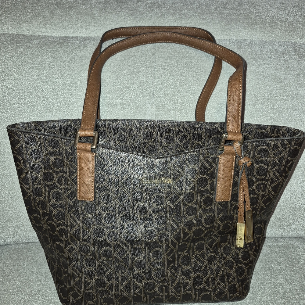 Calvin Klein Monogram Brown Tote